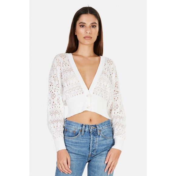 IRO Pia Cardigan White Size XS - Picture 2 of 5